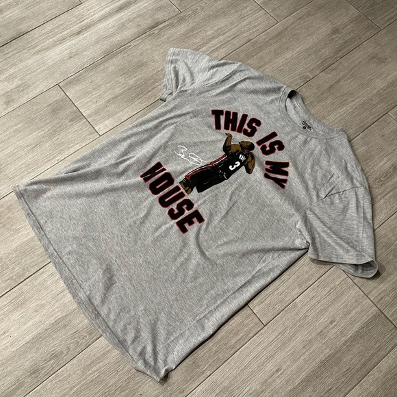 Homage Miami Heat Dwyane Wade This Is My House Grey Tee T-Shirt Sz L Large NEW - Picture 3 of 7